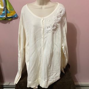 CJ banks 5x white sweater new with tags